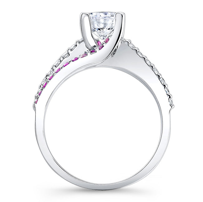 Engagement Ring With Pink Sapphires