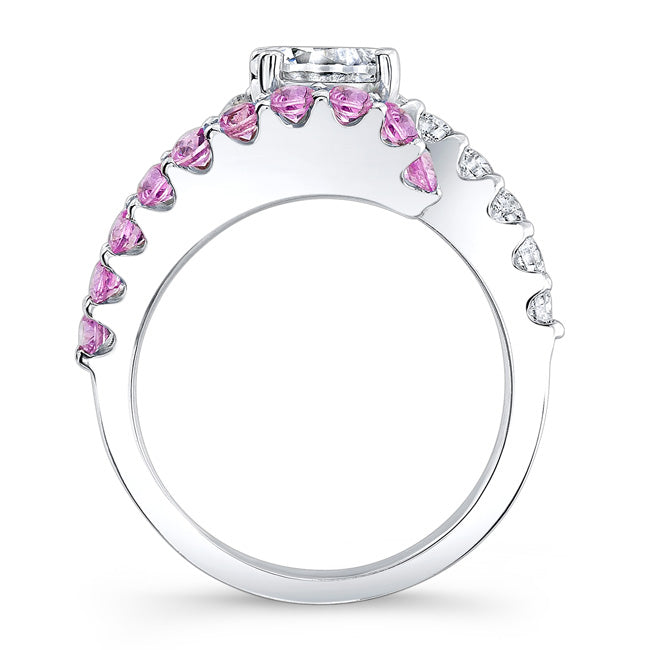 Pink Sapphire Engagement Ring