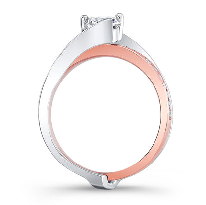 White & Rose Gold Bridal Set