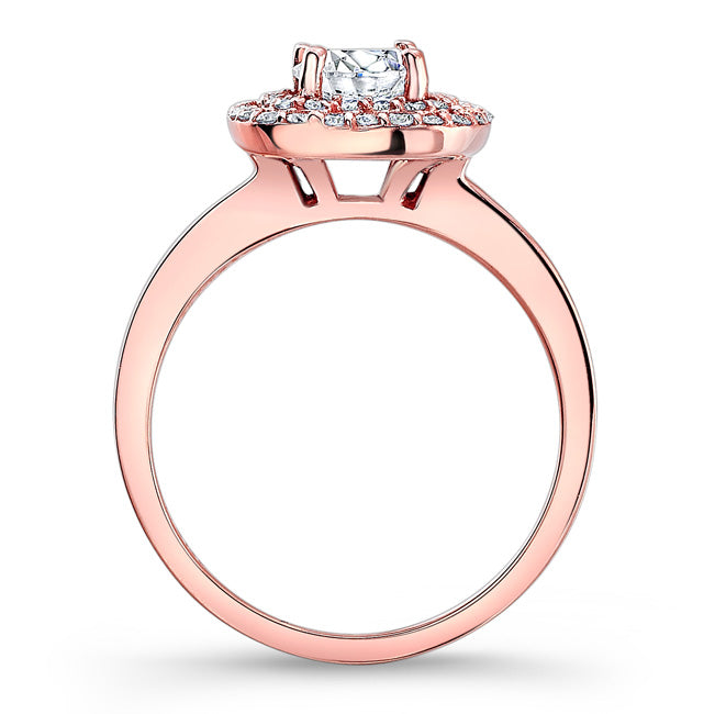 Rose Gold Halo Engagement Ring