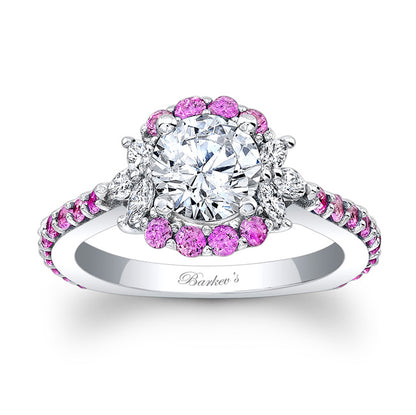 Pink Sapphire Engagement Ring
