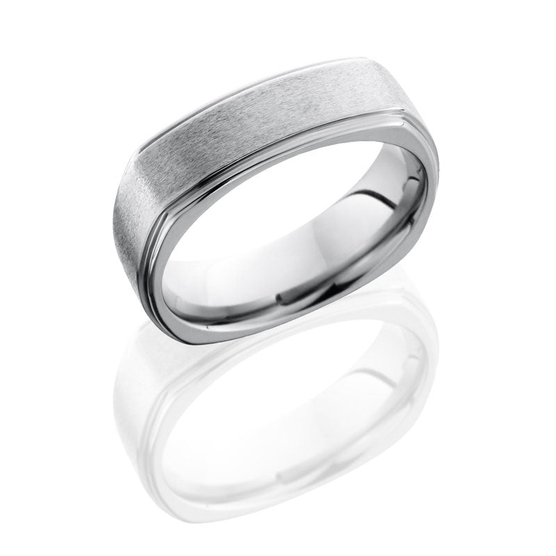 Lashbrook Titanium 7mm Flat, Square Band 7FGESQ