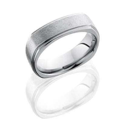 Lashbrook Titanium 7mm Flat, Square Band 7FGESQ