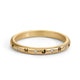 2.5mm Gold Initials Scroll Ring & Small Pav�� Stack