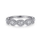 14K White Gold Round and Marquise Halo Station Diamond Anniversary Band