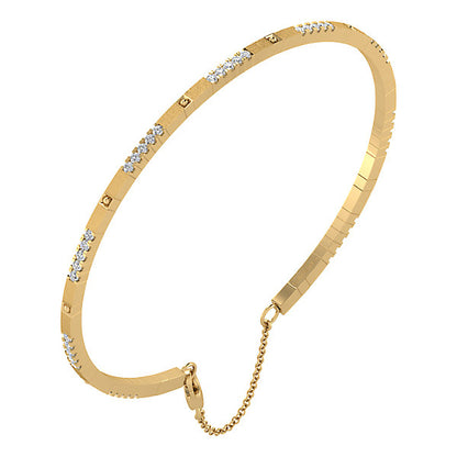 14k Yellow Gold Diamond Bangle