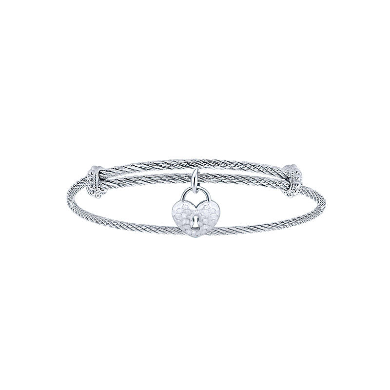 Gaby Bangle 925 Silver/stainless Steel Charm
