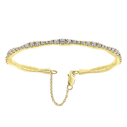 14k Yellow Gold Diamond Bangle