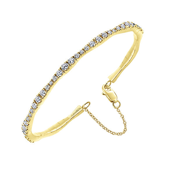 14k Yellow Gold Diamond Bangle