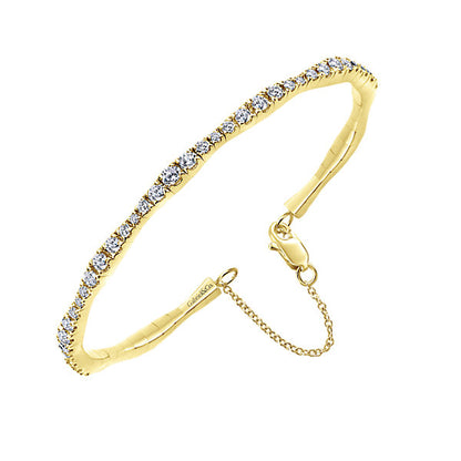 14k Yellow Gold Diamond Bangle