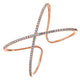 14k Pink Gold Diamond Bangle