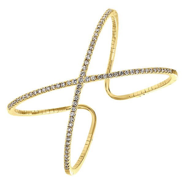 14k Yellow Gold Diamond Bangle