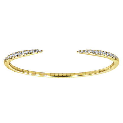 14k Yellow Gold Diamond Bangle