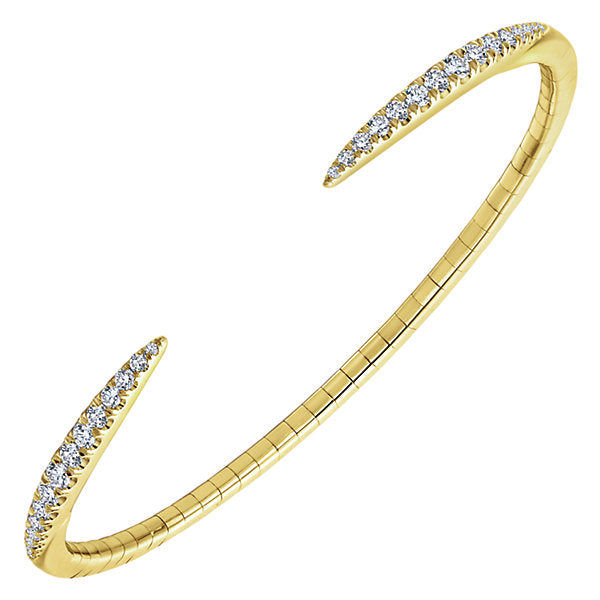 14k Yellow Gold Diamond Bangle