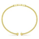 Gabriel & Co. BG4117-62Y45JJ 14K Yellow Gold Bujukan Bead Cuff Bracelet with Cluster Diamond Hexagon Stations