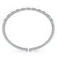 Gabriel & Co. BG4232-62W45JJ 14K White Gold Bujukan Bead Cuff Bracelet with Pavé Diamond Connectors