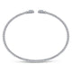 Gabriel & Co. BG4261-62W45JJ 14K White Gold Bujukan Split Cuff Bracelet with Diamond Pavé Hexagon Caps