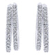 14k White Gold Diamond Classic Hoop Earrings