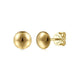 14K Yellow Gold Plain Stud Earrings