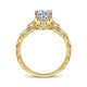 18K Yellow Gold Round Diamond Engagement Ring