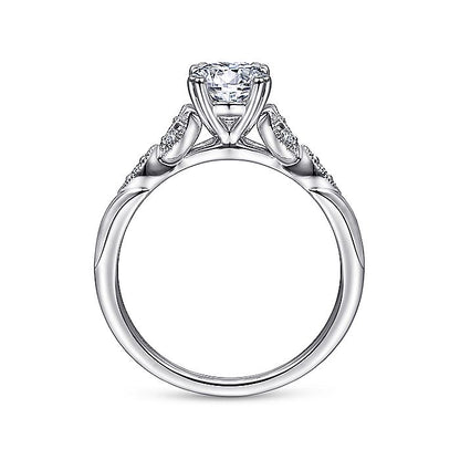 Gabriel & Co. ER11721O4W44JJ 14K White Gold Oval Diamond Engagement Ring