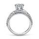 14K White Gold Round Split Shank Diamond Engagement Ring