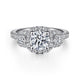 14K White Gold Round Diamond Engagement Ring