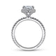Platinum Oval Halo Diamond Engagement Ring