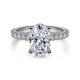 Gabriel & Co. ER14649O8W44JJ 14K White Gold Hidden Halo Oval Diamond Engagement Ring