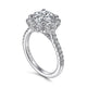 Gabriel & Co. ER14968R8W44JJ 14K White Gold Round Halo Diamond Engagement Ring