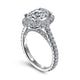 Gabriel & Co. ER14971O8W83JJ 18K White Gold Oval Halo Diamond Engagement Ring