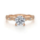 Vintage Inspired 14K Rose Gold Round Diamond Engagement Ring