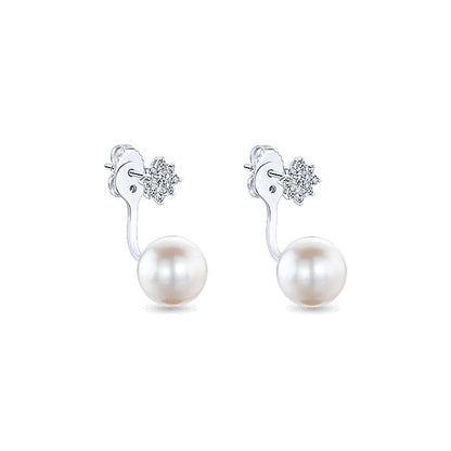 14k W.Gold Diamond Earring Earrings
