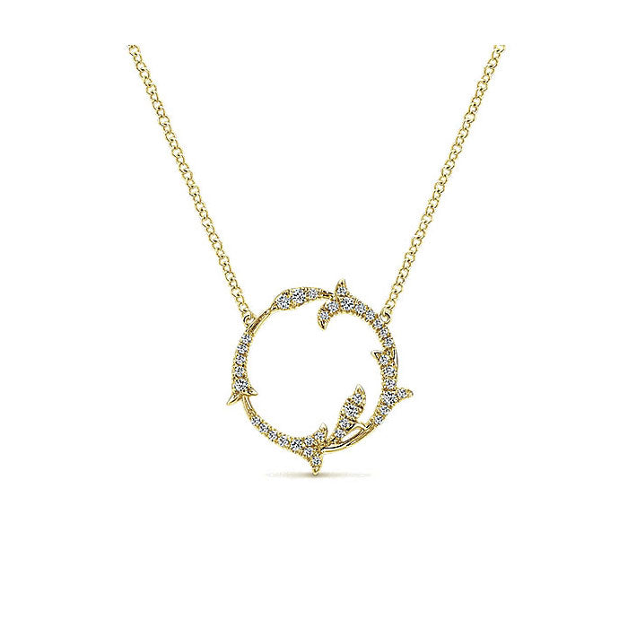 14k Yellow Gold Diamond Necklace