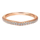 Wedding Band 14k Pink Gold Diamond Curved