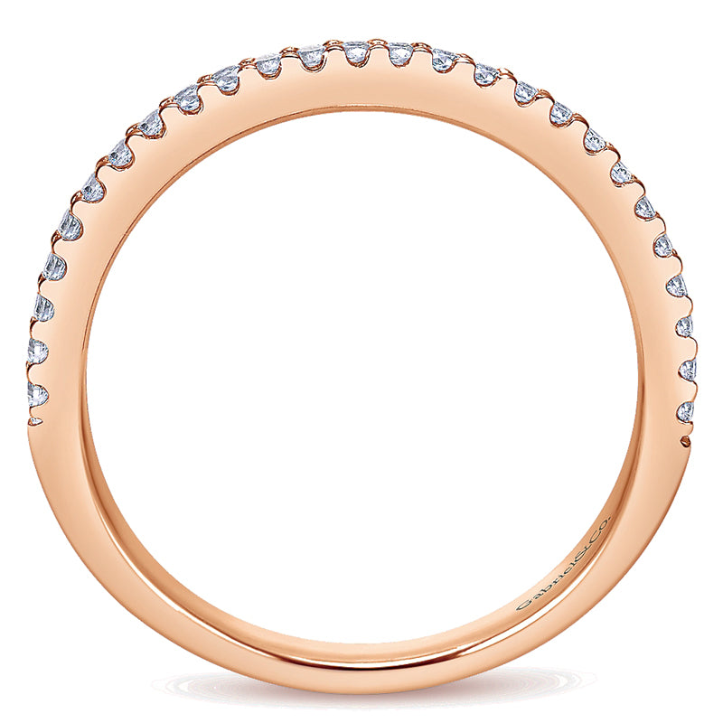 Wedding Band 14k Pink Gold Contemporary Straight