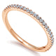 Wedding Band 14k Pink Gold Contemporary Straight