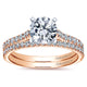 Wedding Band 14k Pink Gold Contemporary Straight