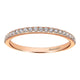 Wedding Band 14k Pink Gold Diamond Straight