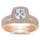 Wedding Band 14k Pink Gold Diamond