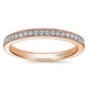 Wedding Band 14k Pink Gold Diamond