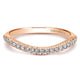 Wedding Band 14k Pink Gold Diamond