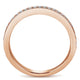 Wedding Band 14k Pink Gold Diamond