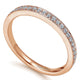 Wedding Band 14k Pink Gold Diamond