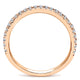 Wedding Band 14k Pink Gold Diamond