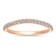 Wedding Band 14k Pink Gold Diamond
