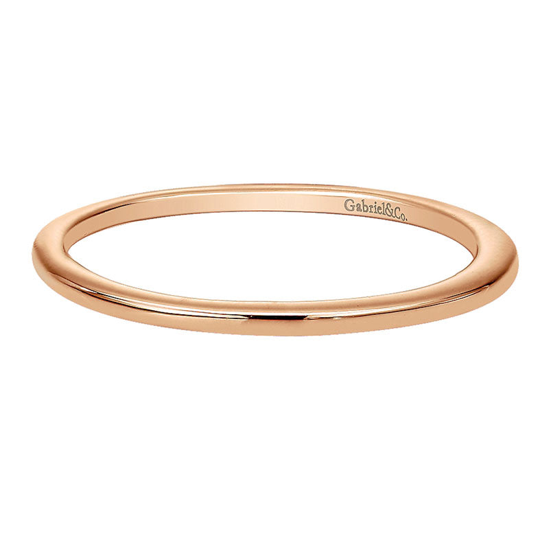 Wedding Band 14k Pink Gold Straight