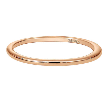 Wedding Band 14k Pink Gold Straight