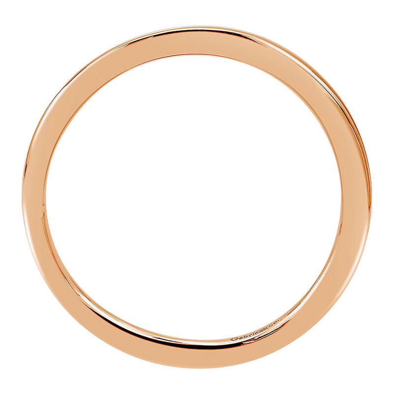 Wedding Band 14k Pink Gold Straight