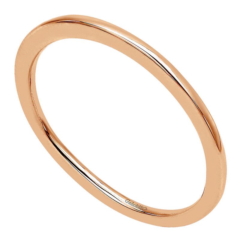 Wedding Band 14k Pink Gold Straight